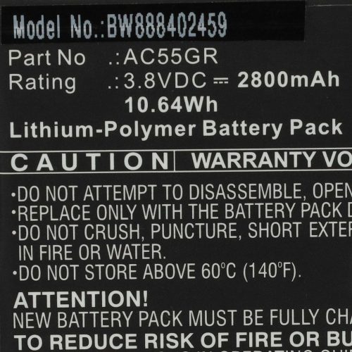 VHBW Mobile Phone Battery for Archos AC55GR - 2800 mAh 3.8 V Li-Polymer - Smartphone Battery