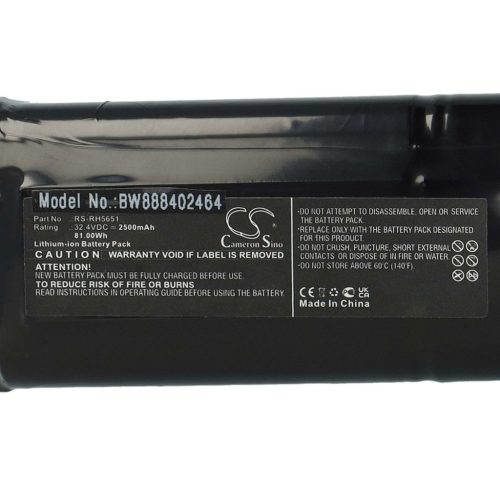 VHBW Rowenta YU10562-16003, RS-RH5651 Battery - 2500 mAh, 32.4 V, Li-Ion