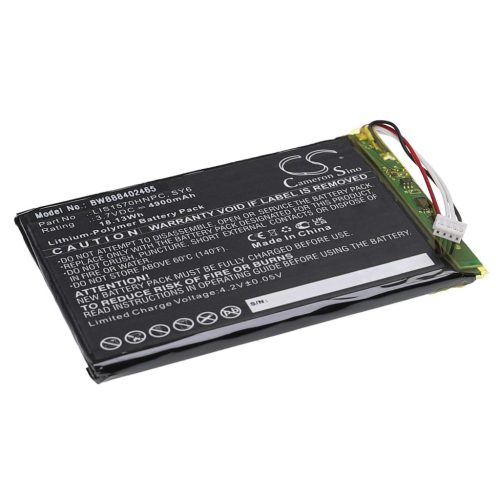 VHBW Fejhallgató erősítő elem  Sony LIS1570HNPC, SY6-hoz - 4900 mAh 3,7 V Li-polimer
