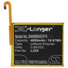 VHBW Mobiltelefon Akku für Motorola LZ50, SB18C74374 - 4850 mAh 3,85 V Li-Polymer