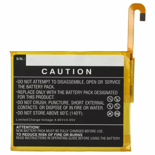 VHBW Mobiltelefon Akku für Motorola LZ50, SB18C74374 - 4850 mAh 3,85 V Li-Polymer