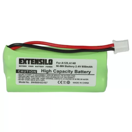 VHBW Vezetékes telefon akku 55AAAHR2BMX, 220436C1, 41AAAH2BMX, 220382C1 - 850 mAh 2,4 V NiMH