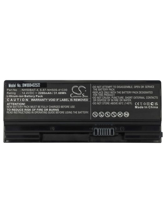 Notebook akkumulátor  Aorus NH50BAT-4, 6-87-NH50S-41C00 - 2200 mAh 14,4 V Li-Ion