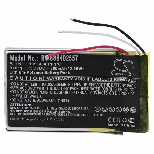VHBW Vezeték nélküli fejhallgató akku Sony LIS1494HNPPC-hez - 800 mAh 3,7 V Li-polimer