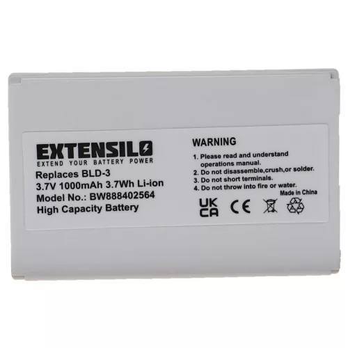 VHBW Mobile Phone Battery for Nokia BLD-3 - 1000 mAh 3.7 V Li-Ion