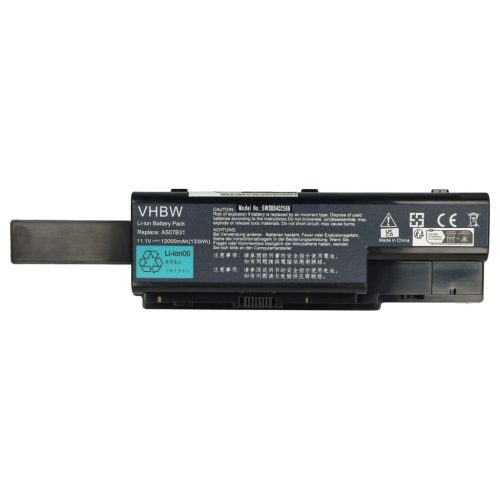 Notebook akkumulátor  Acer 01AS-2007B, AS07B32, AK.006BT.019, AS07B41 - 12000 mAh 11,1 V Li-Ion