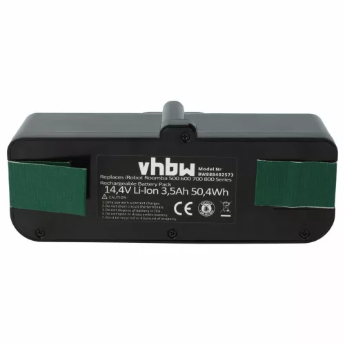 VHBW Akku für iRobot 2130LI, 1800LI, 4376392, 4374392, 4502233, 4462425 - 3500 mAh, 14,4 V, Li-Ion
