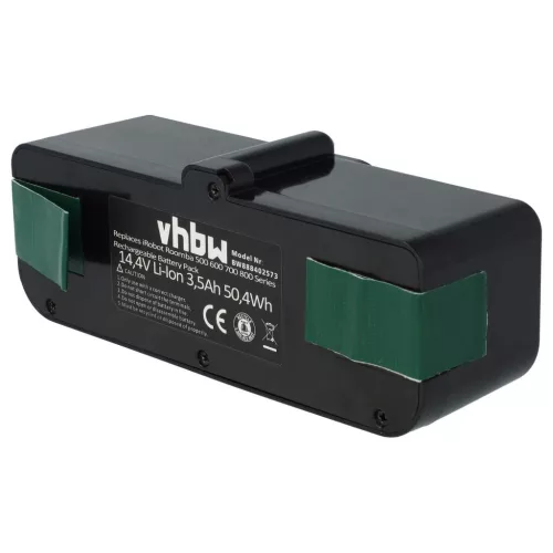 VHBW Akku für iRobot 2130LI, 1800LI, 4376392, 4374392, 4502233, 4462425 - 3500 mAh, 14,4 V, Li-Ion