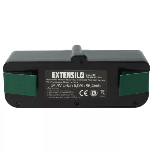 VHBW Akkumulátor iRobot 2130LI, 1800LI, 4502233, 4376392, 4462425, 4374392 típusokhoz - 6000 mAh, 14,4 V, Li-Ion