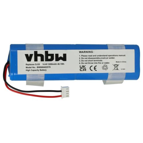 VHBW Akku Ecovacs S08-LI-144-2500 - 3200 mAh, 14,4 V, Li-Ion