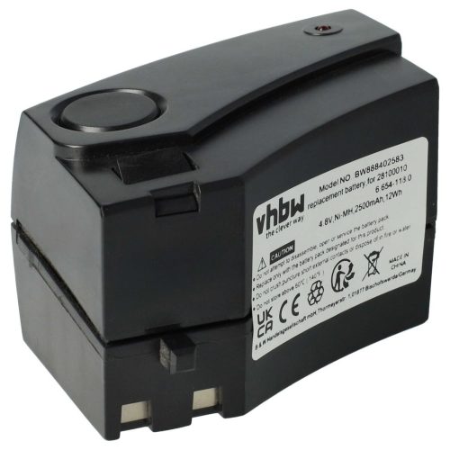VHBW Battery for Kärcher GP 160SCHE, 1.258-505.0, 28100010, 6.654-118.0 - 2500 mAh, 4.8V, NiMH