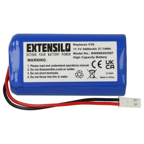 VHBW Electropan UR18650ZT-3S1P-S, ICP 186500-22F-M-3S1P-S Akku - 3400 mAh, 11,1 V, Li-Ion
