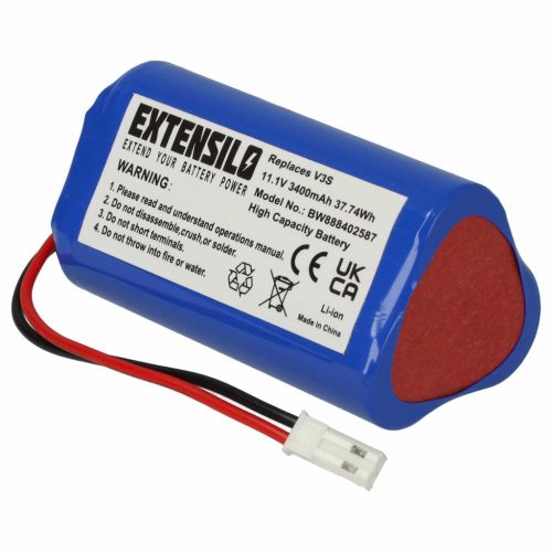 VHBW Electropan UR18650ZT-3S1P-S, ICP 186500-22F-M-3S1P-S Akku - 3400 mAh, 11,1 V, Li-Ion