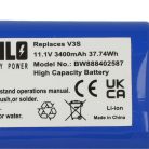 VHBW Electropan UR18650ZT-3S1P-S, ICP 186500-22F-M-3S1P-S Akku - 3400 mAh, 11,1 V, Li-Ion