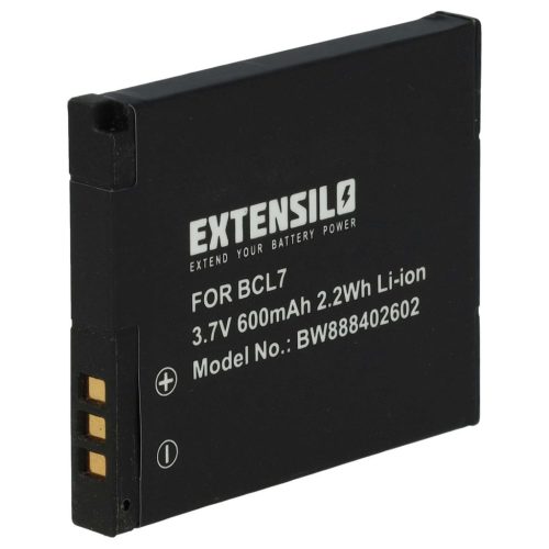 VHBW Panasonic DMW-BCL7, DMW-BCL7E Akku - 600 mAh, 3,7 V, Li-Ion