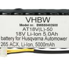 VHBW Lawn Mower Battery Husqvarna 578 84 87-03, 578 84 87-01, 578 84 87-02 - 5000 mAh 18 V Li-Ion - Gardening Tool