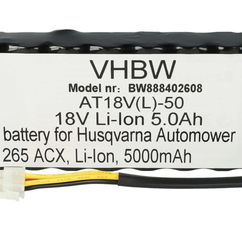 VHBW Lawn Mower Battery Husqvarna 578 84 87-03, 578 84 87-01, 578 84 87-02 - 5000 mAh 18 V Li-Ion - Gardening Tool