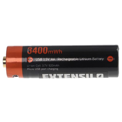 VHBW AAA Mikro Akkumulátor - 920 mAh 1,5 V Li-Ion + Micro-USB csatlakozás
