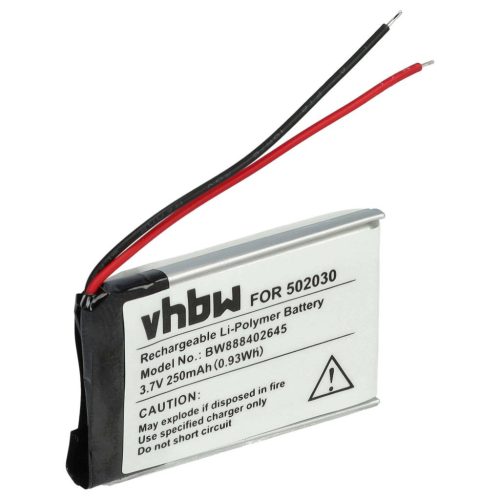 VHBW Fahrrad GPS Computer Akku für Bosch 502030 - 250 mAh 3,7 V Li-Polymer