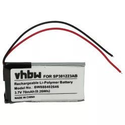 VHBW VR Brille Akku SP381223AB - 70 mAh 3,7 V Li-Polymer