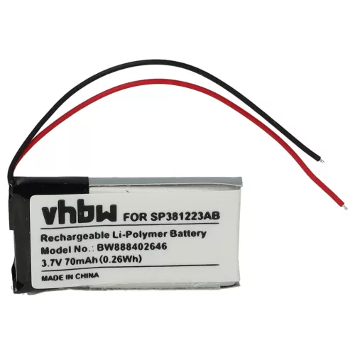 VHBW VR Brille Akku SP381223AB - 70 mAh 3,7 V Li-Polymer