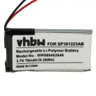 VHBW VR Brille Akku SP381223AB - 70 mAh 3,7 V Li-Polymer