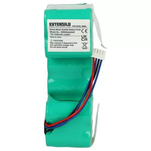 VHBW Akku Ecovacs DD4G, DM88, ZJ1517-HFR, 10002167, 10001568, DD3G - 3500mAh, 12V, NiMH