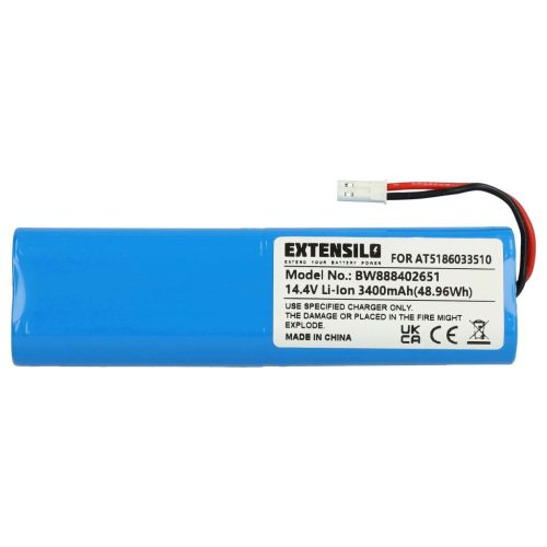 VHBW Battery for Ariete AT5186033510 - 3400 mAh, 14.4 V, Li-Ion