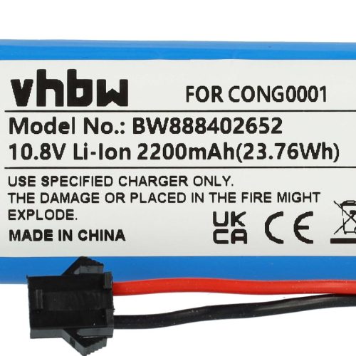 VHBW Cecotec CONG0001 battery - 2200 mAh, 10.8 V, Li-Ion