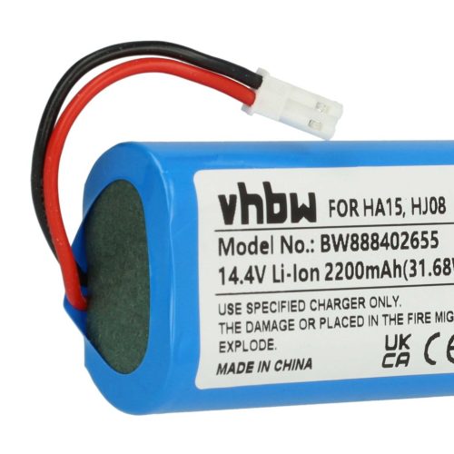 VHBW Battery iLife Ay-18650B4, 18650B4-4S1P-AGX-2, SUN-INTE-202 types - 2200 mAh, 14.4 V, Li-Ion