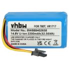 VHBW Battery for Proscenic VR1717 - 2200 mAh, 14.8 V, Li-Ion