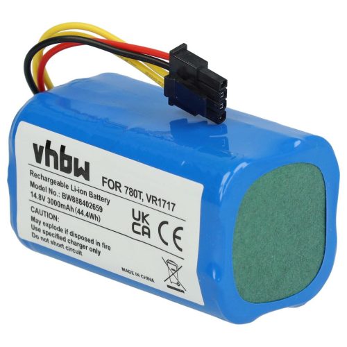 VHBW Battery for Bagotte BONA18650-MF1 - 3000 mAh, 14.8 V, Li-Ion