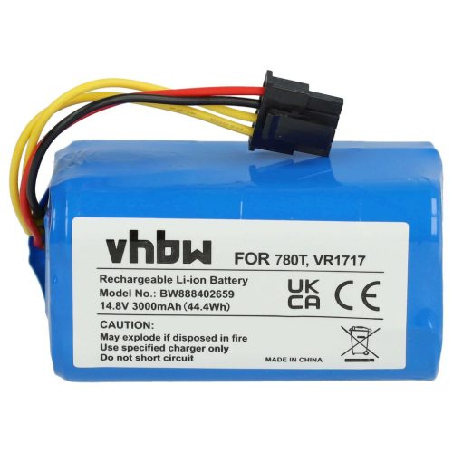 VHBW Battery for Bagotte BONA18650-MF1 - 3000 mAh, 14.8 V, Li-Ion