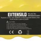 VHBW Akku 11702, 80501e, 80601, 11702, 68939, 80501, 855714, 4419696 - 3300 mAh, 14,4 V, NiMH