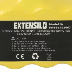   VHBW Akku 11702, 80501e, 80601, 11702, 68939, 80501, 855714, 4419696 - 3300 mAh, 14,4 V, NiMH