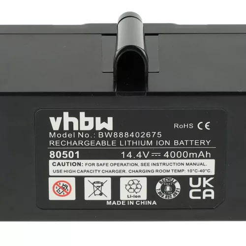 VHBW Akku 80501e, 80601, 11702, 68939, 80501, 855714, 4419696 - 4000 mAh, 14,4 V, Li-Ion
