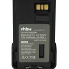 VHBW Radio Akku Motorola NNTN8560A - 2500 mAh 7,4 V Li-Ion + Gürtelclip