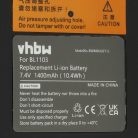 VHBW Radio Akku Hytera BL1103 statt - 1400 mAh 7,4 V Li-Ion