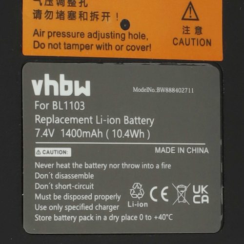 VHBW Radio Akku Hytera BL1103 statt - 1400 mAh 7,4 V Li-Ion