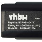 VHBW Elektrowerkzeug Akku Paslode 900421, 900400, 900420, 404400, 404717 - 2000 mAh, 6 V, NiMH