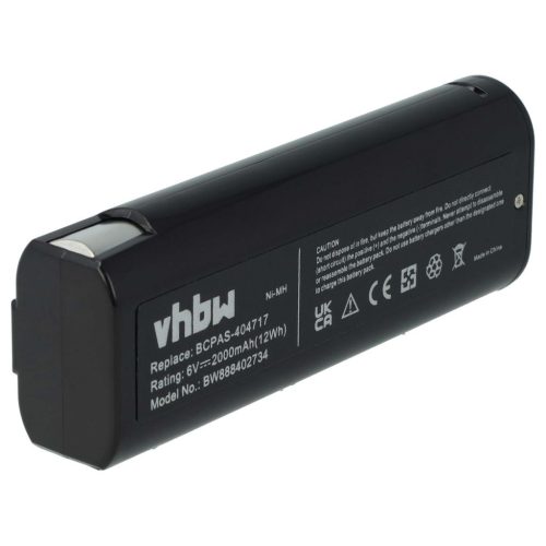 VHBW Elektrowerkzeug Akku Paslode 900421, 900400, 900420, 404400, 404717 - 2000 mAh, 6 V, NiMH