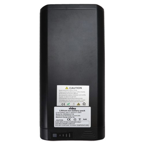 VHBW E-Bike Akku Ansmann 1036-401-090, 10 INR 18/65-4 - 11,6 Ah 36 V Li-Ion, schwarz