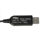 VHBW USB-Ladekabel für Philips BT3201/15 Rasierer - 120 cm