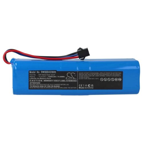 VHBW Battery for Proscenic M7 Pro, M8 Pro, Lydsto R1, Roidmi Eve Plus - 5200 mAh, 14.4 V, Li-Ion