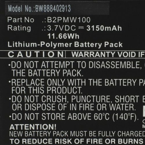 VHBW Tablet battery for HTC B2PMW100 device - 3150 mAh 3.7 V Li-polymer