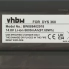 VHBW Battery for Dyson 970049-01, 968734-02 - 6600 mAh, 14.8 V, Li-Ion