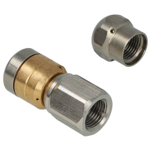 VHBW Kränzle KNF045 2x Csőtisztító Fúvóka - Rozsdamentes Acél, Fix + Forgatható