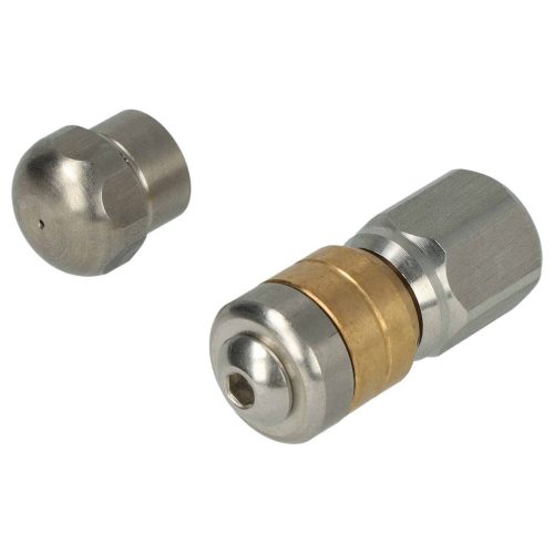 VHBW Kränzle KNF045 2x Csőtisztító Fúvóka - Rozsdamentes Acél, Fix + Forgatható