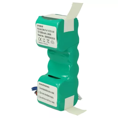 VHBW Akku Ecovacs DD3G, 10002167, 10001568, DM88, ZJ1517-HFR, DD4G - 3000 mAh, 12V, NiMH
