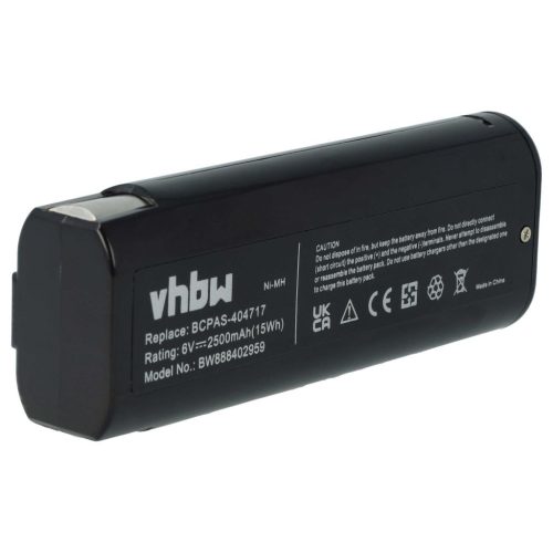 VHBW Elektrowerkzeug Akku Paslode 900421, 900400, 900420, 404400, 404717 - 2500 mAh, 6 V, NiMH
